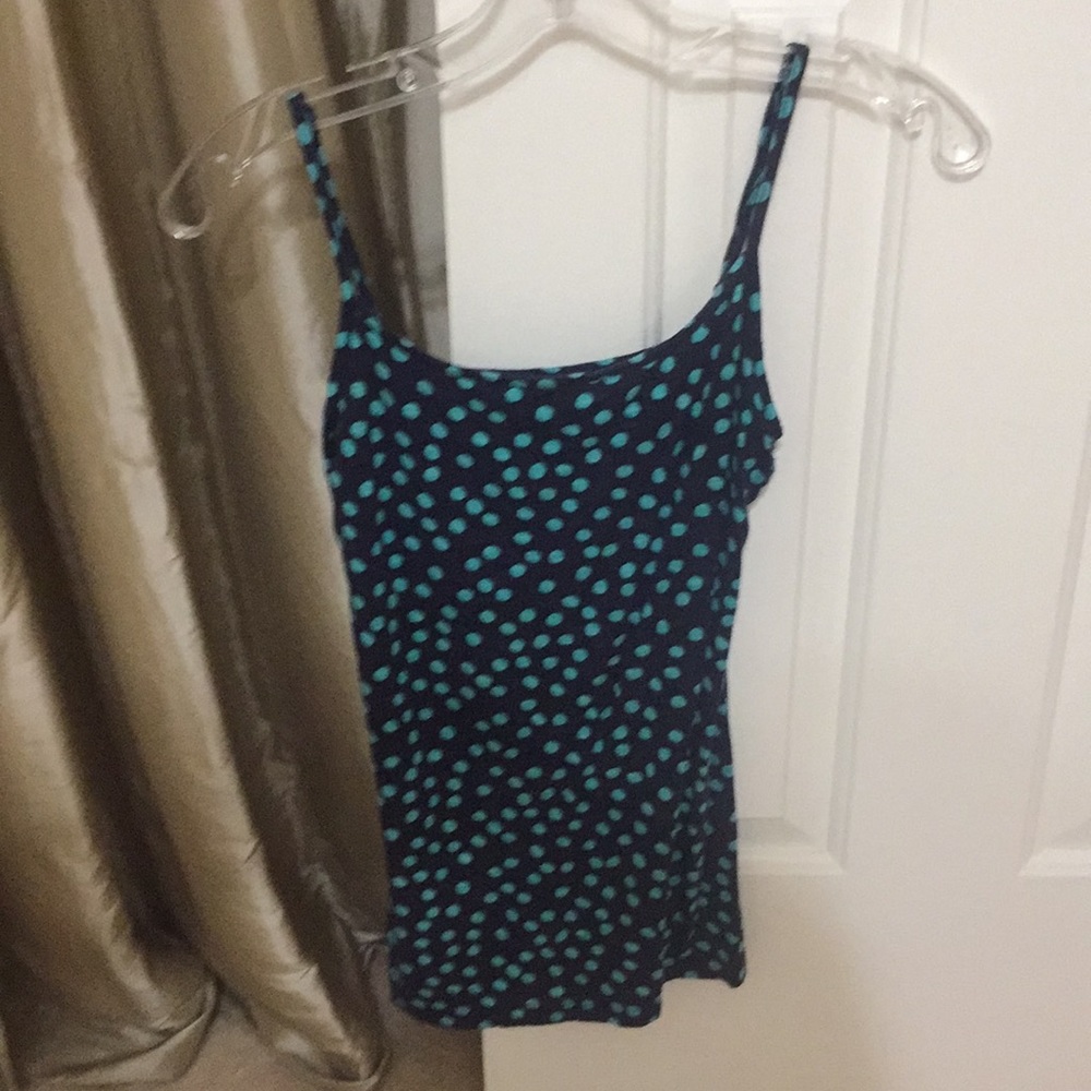 Loft navy blue tank with adjustable straps